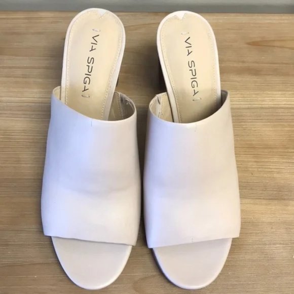 VIA SPIGA Women's WYNOLA Peep Toe Slide Mule Sandals - Picture 5 of 9